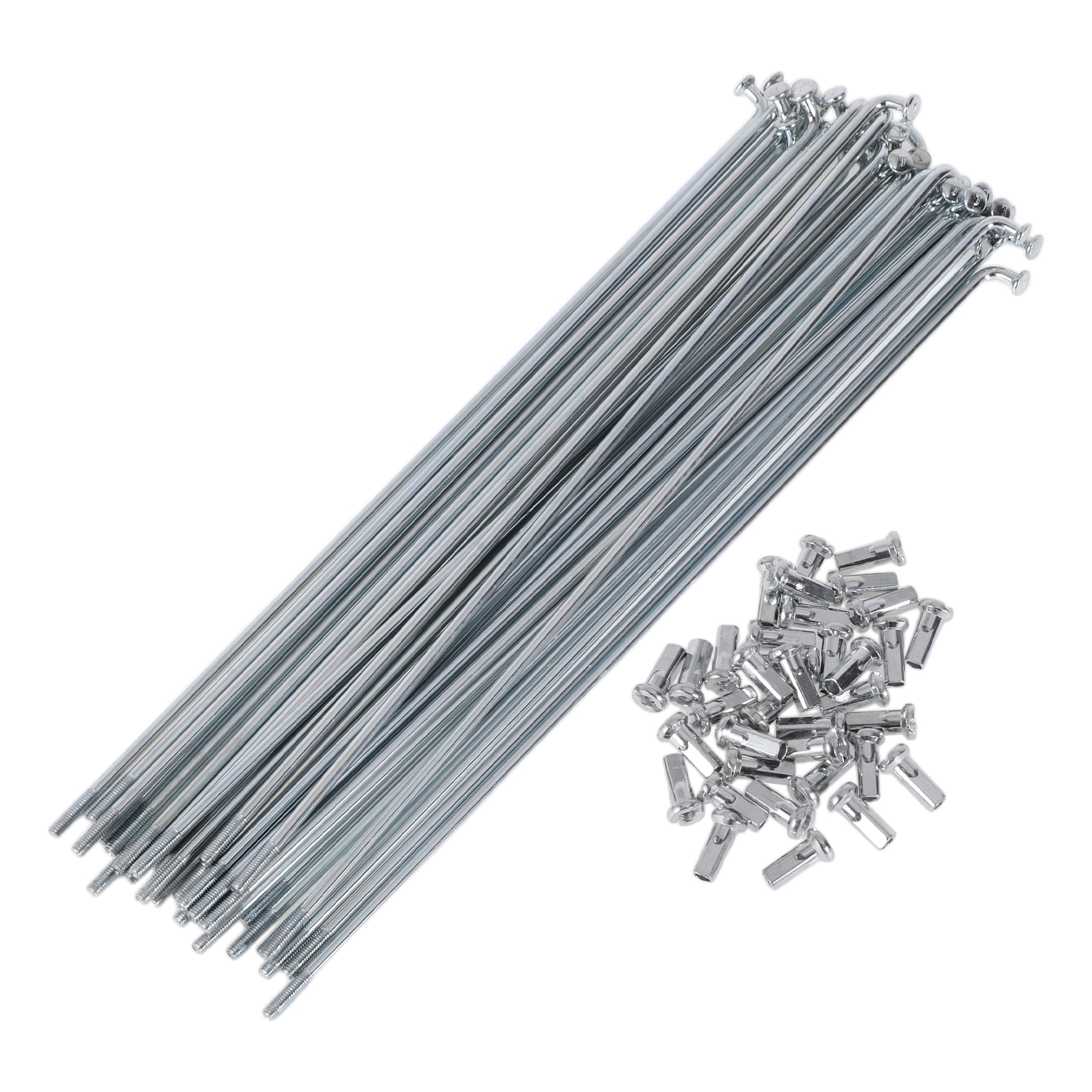 Unique Bargains 36Pcs 12G J Bend Bicycle Wheel Spokes 45 Steel Galvanized Silver 7.28"
