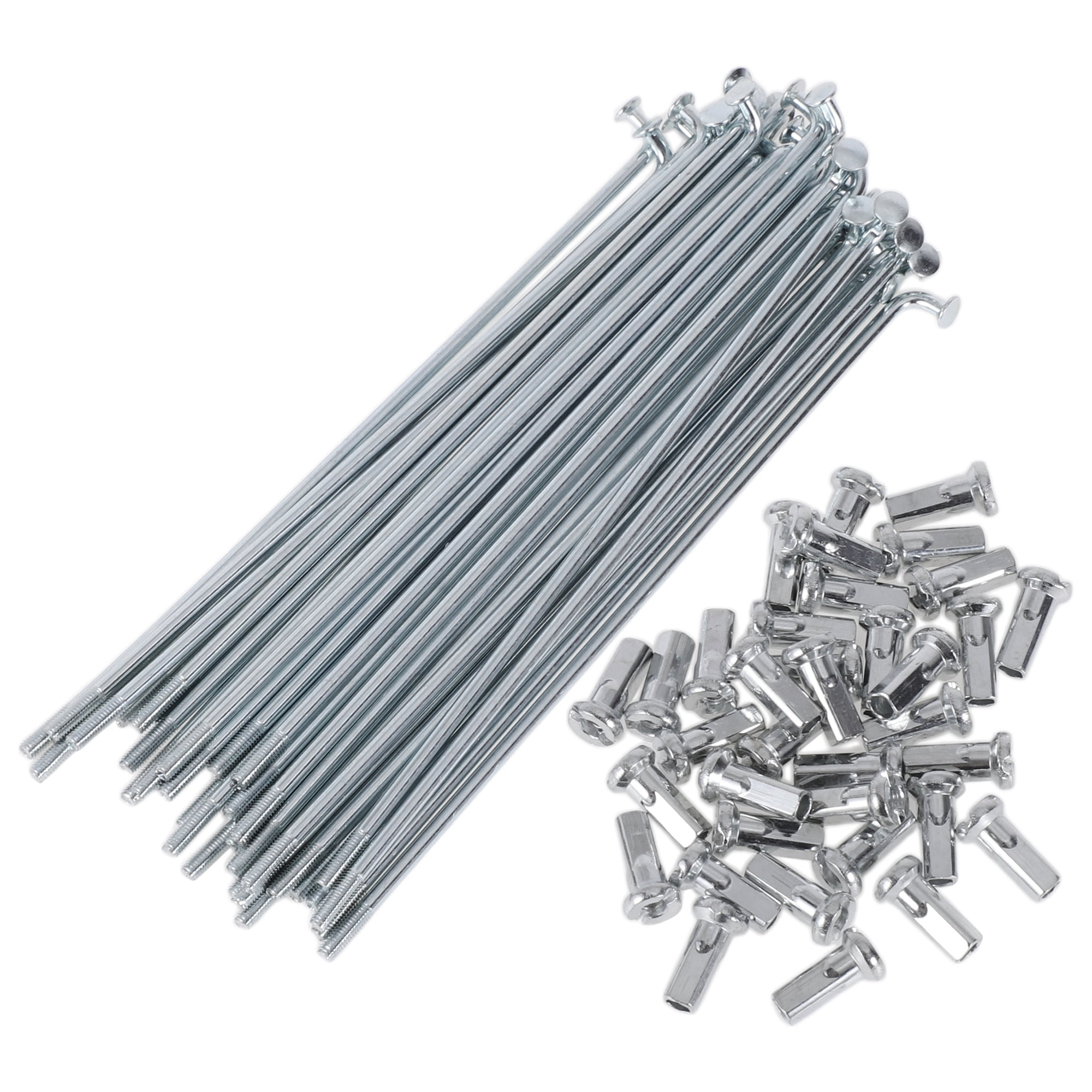 Unique Bargains 36Pcs 12G J Bend Bike Wheel Spokes 45 Steel Galvanized Silver 5"