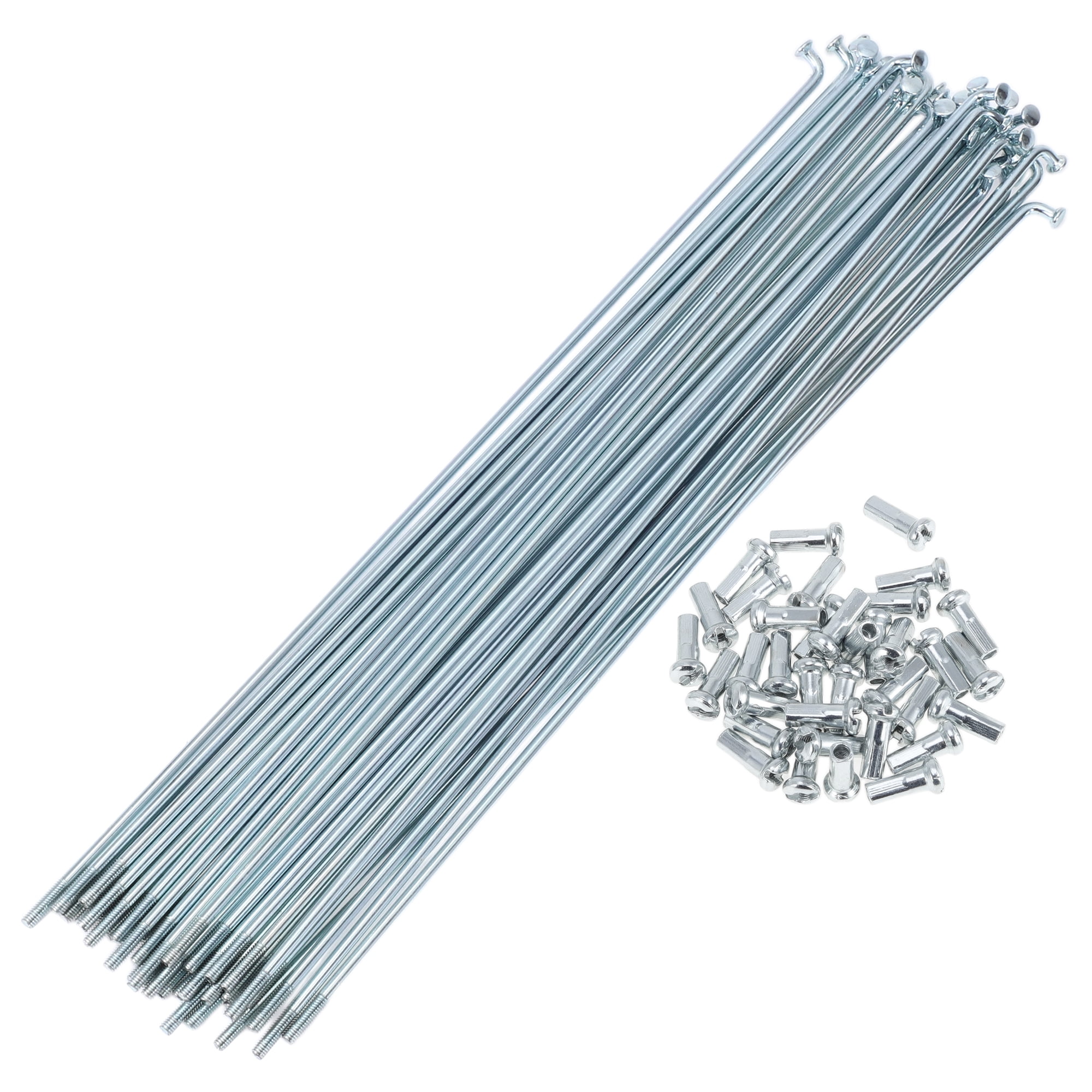 Unique Bargains 36Pcs 13G Bike Wheel Spokes Galvanized Carbon Steel Silver Tone 8.27"
