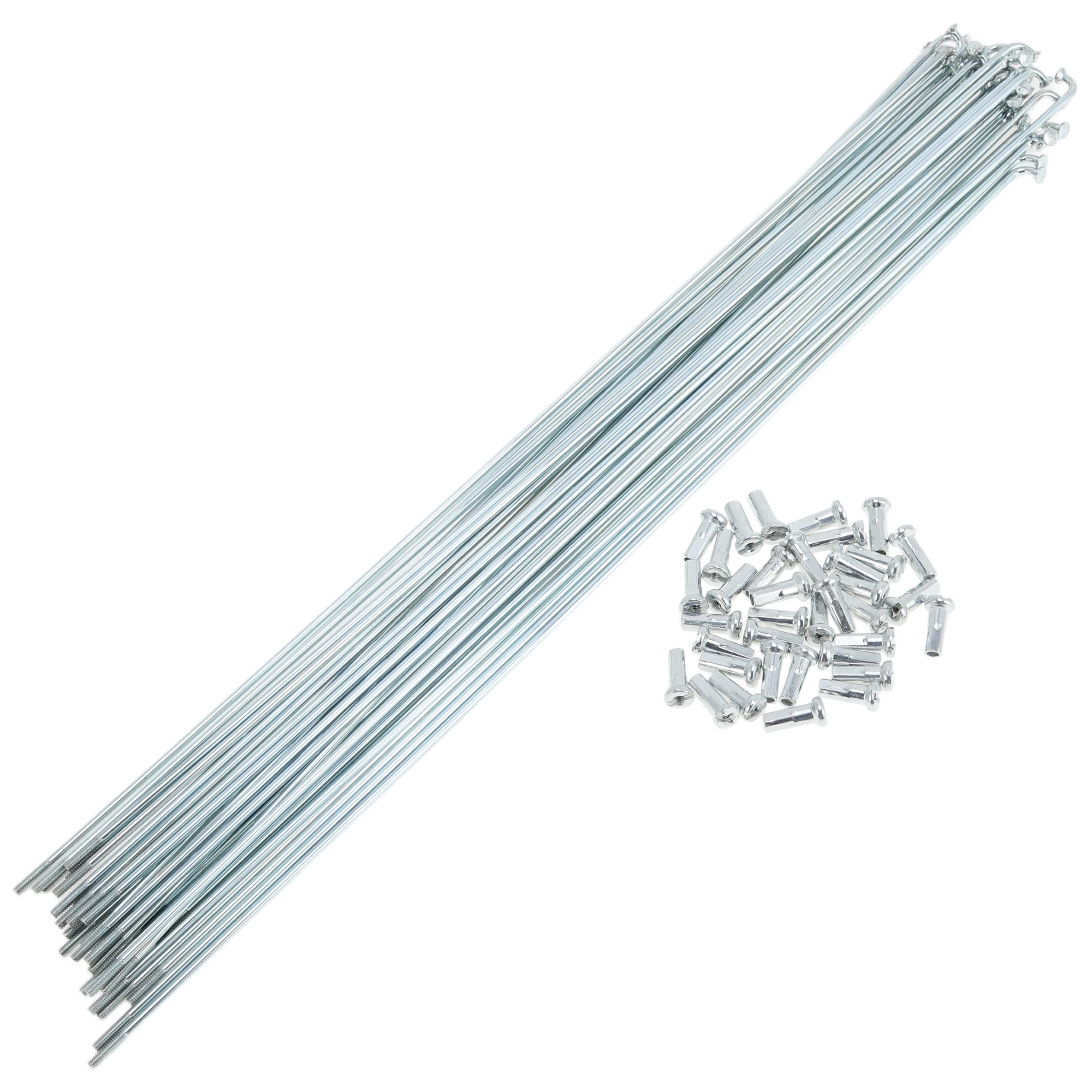 Unique Bargains 36Pcs 14G Bicycle Wheel Spokes Galvanized Carbon Steel Silver Tone 11.02"