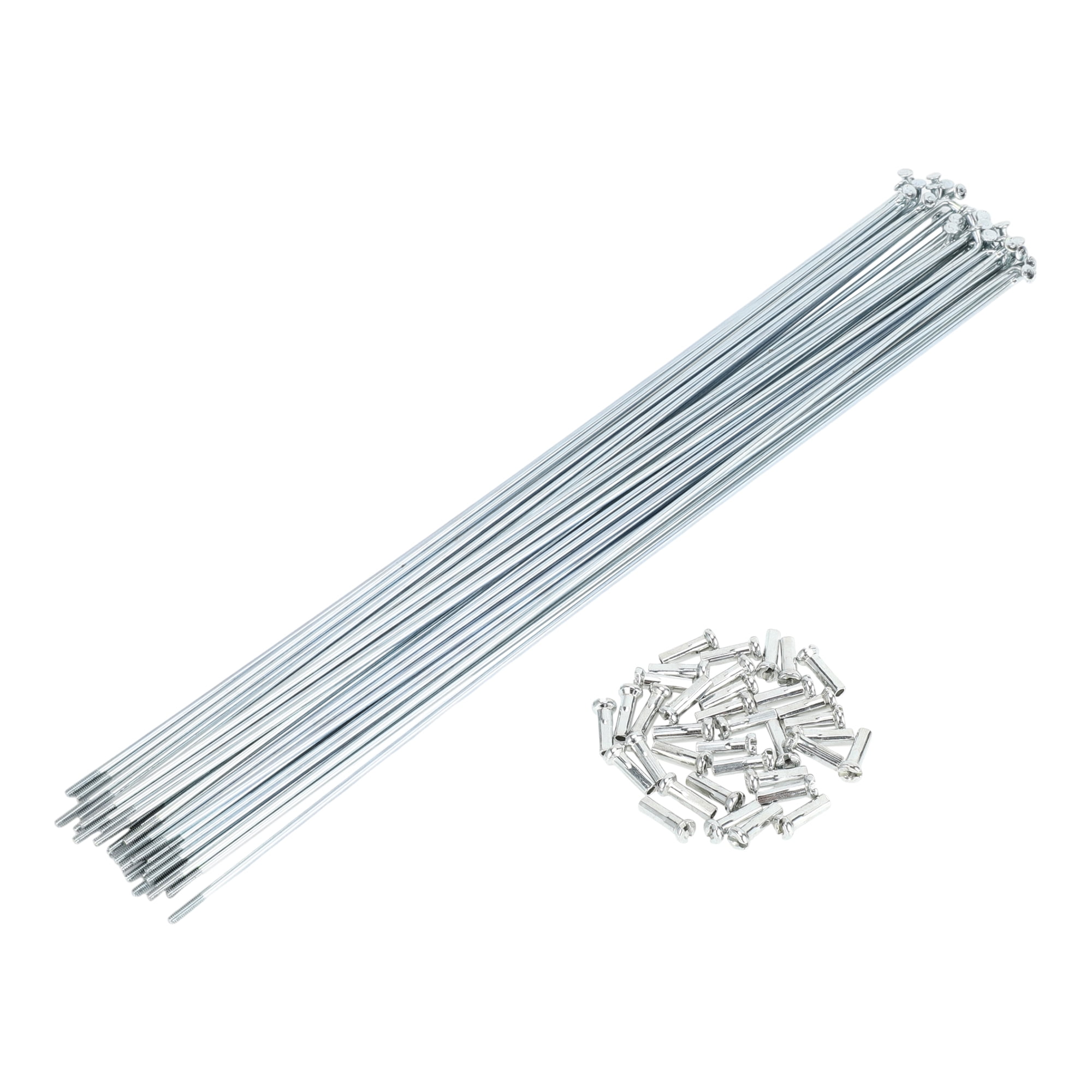 Unique Bargains 36Pcs 14G Carbon Steel Galvanized Bicycle Spokes with Nipple Silver 10.59"
