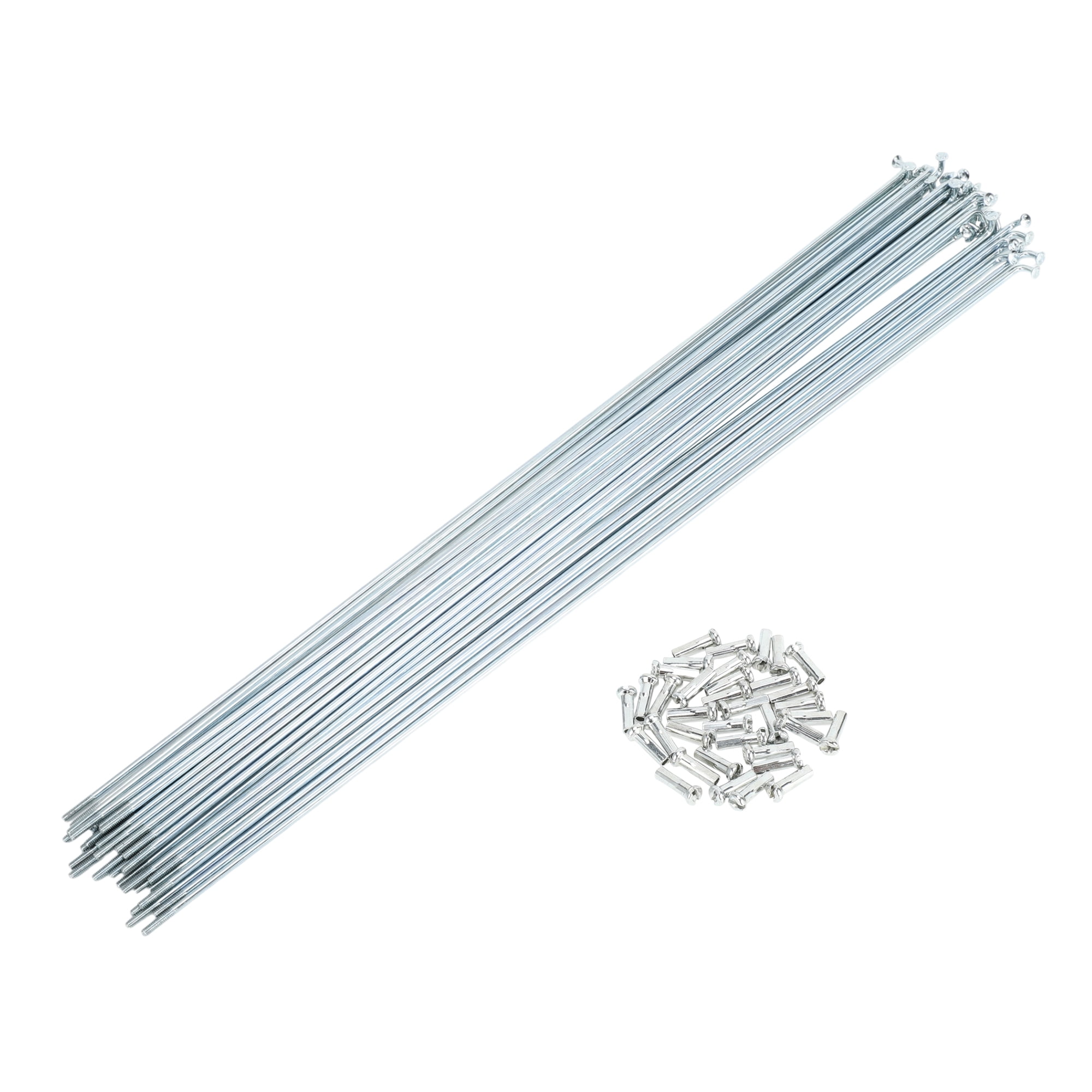 Unique Bargains 36Pcs 14G Carbon Steel Galvanized Bicycle Spokes with Nipple Silver 11.77"