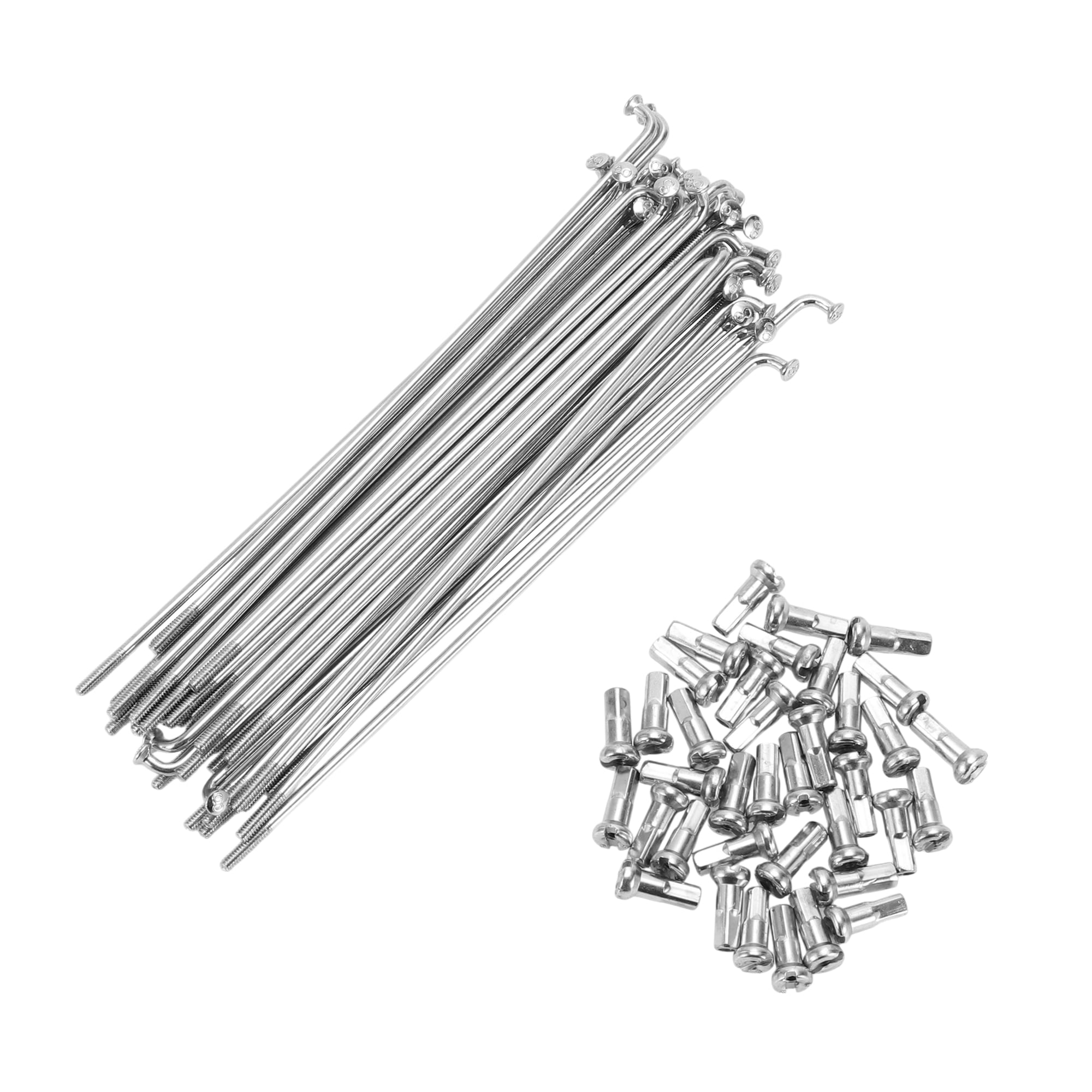 Unique Bargains 36Pcs 14G Mountain Bike Spokes for Bicycle Carbon Steel Silver 5.71"