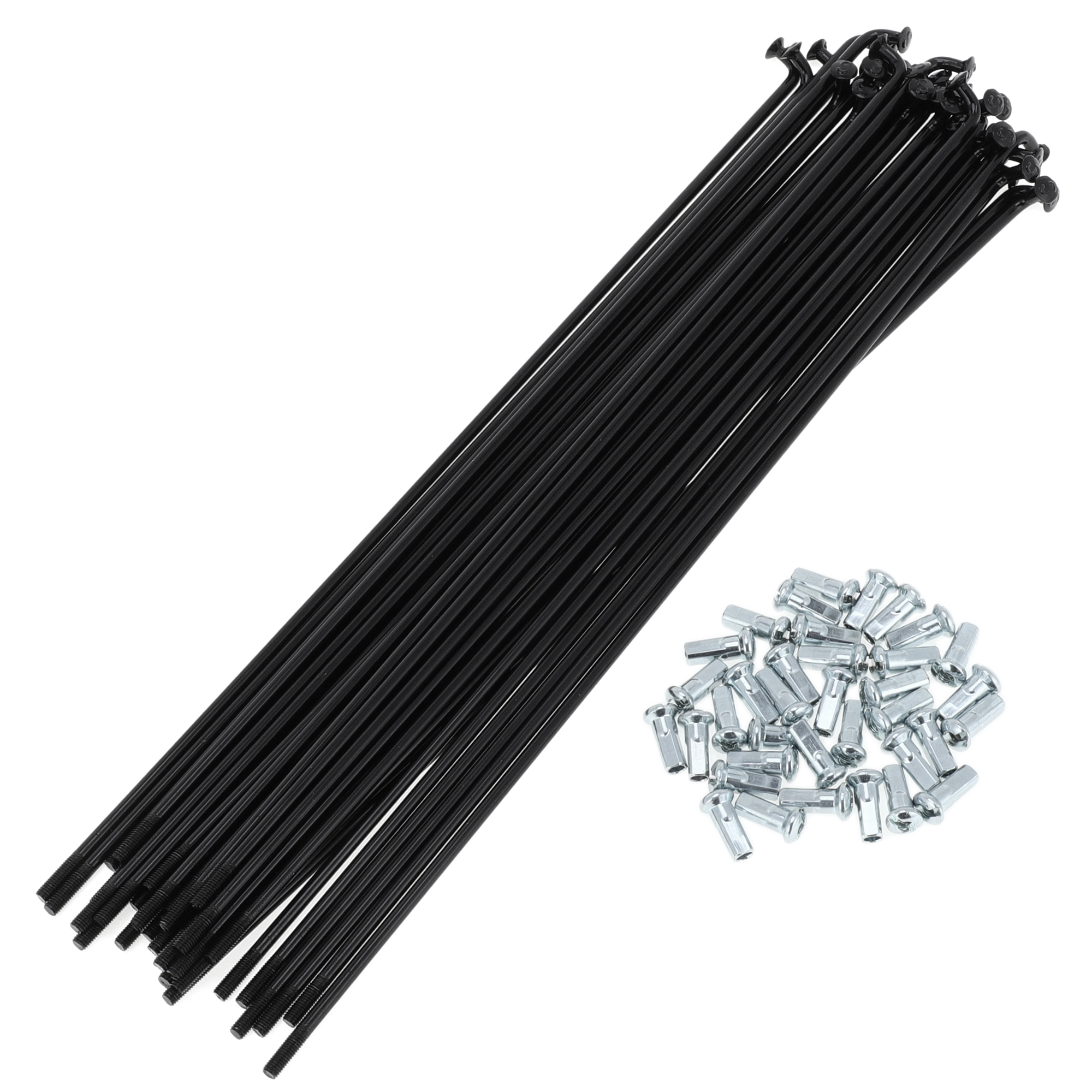 Unique Bargains 36Pcs Bicycle Spokes 12G Bike Wheel Spokes Carbon Steel Black 8.27"