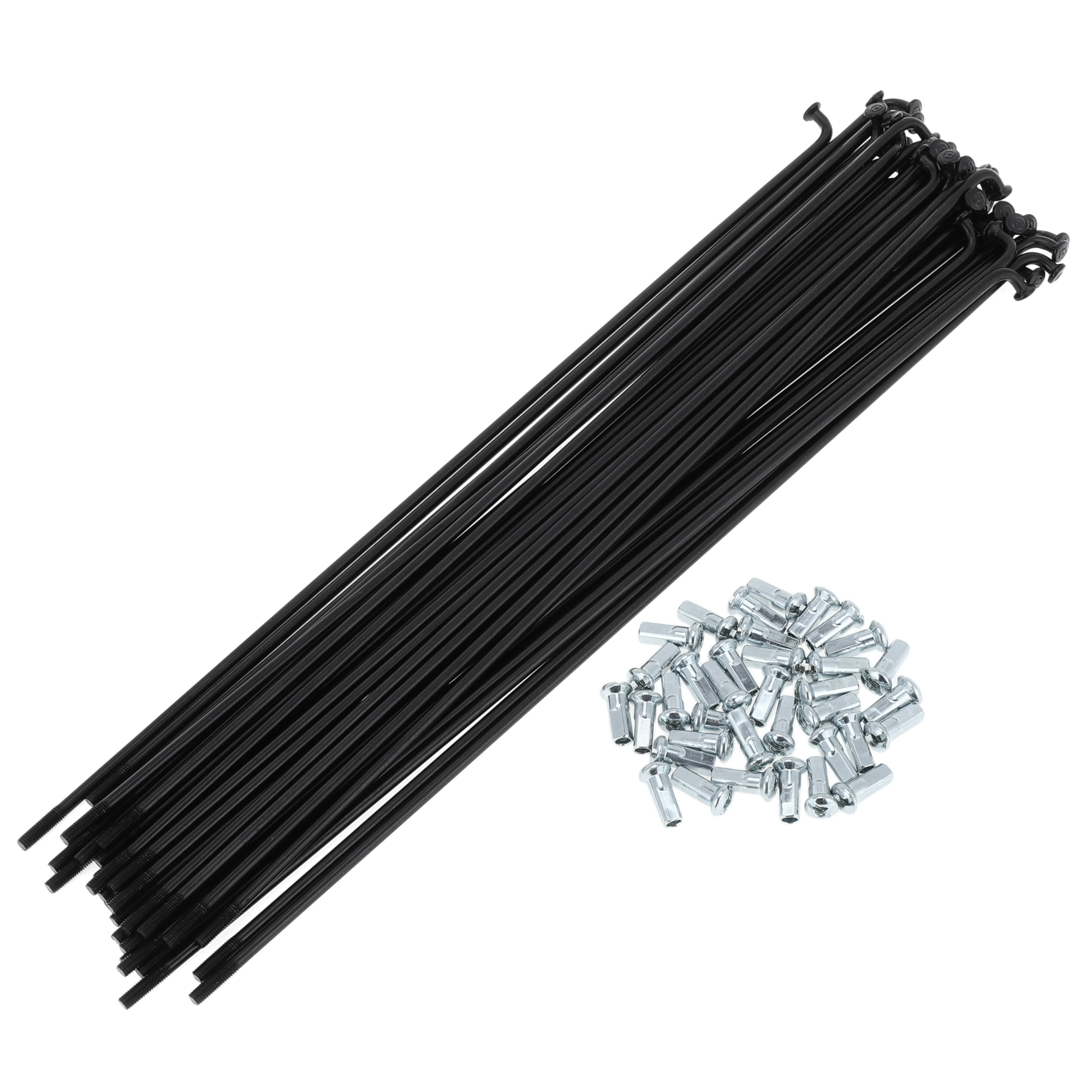 Unique Bargains 36Pcs Bicycle Spokes 12G Bike Wheel Spokes Carbon Steel Black 9.06"