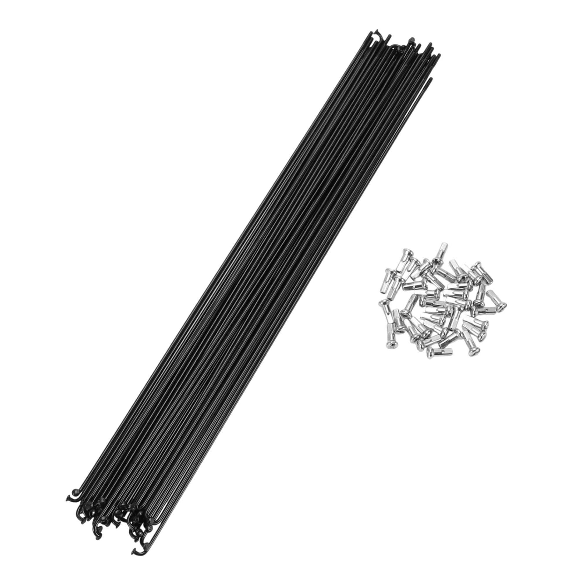Unique Bargains 36Pcs Bike Bicycle Spokes 14G Mountain Bike Spokes Steel Black 11.22"