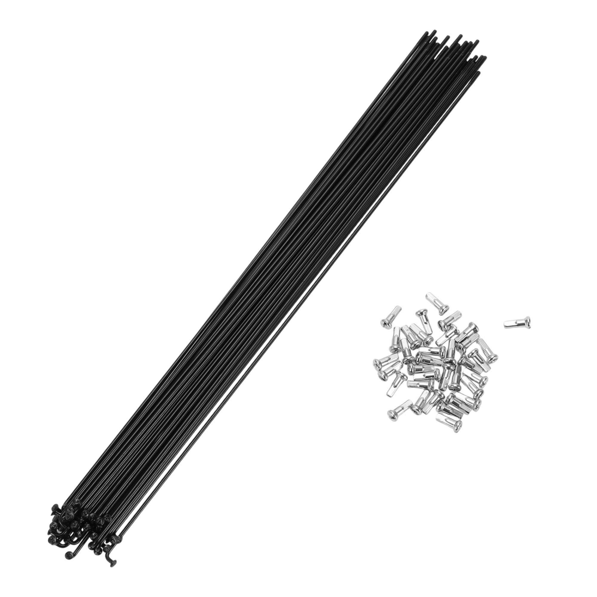Unique Bargains 36Pcs Bike Bicycle Spokes 14G Mountain Bike Spokes Steel Black 11.42"