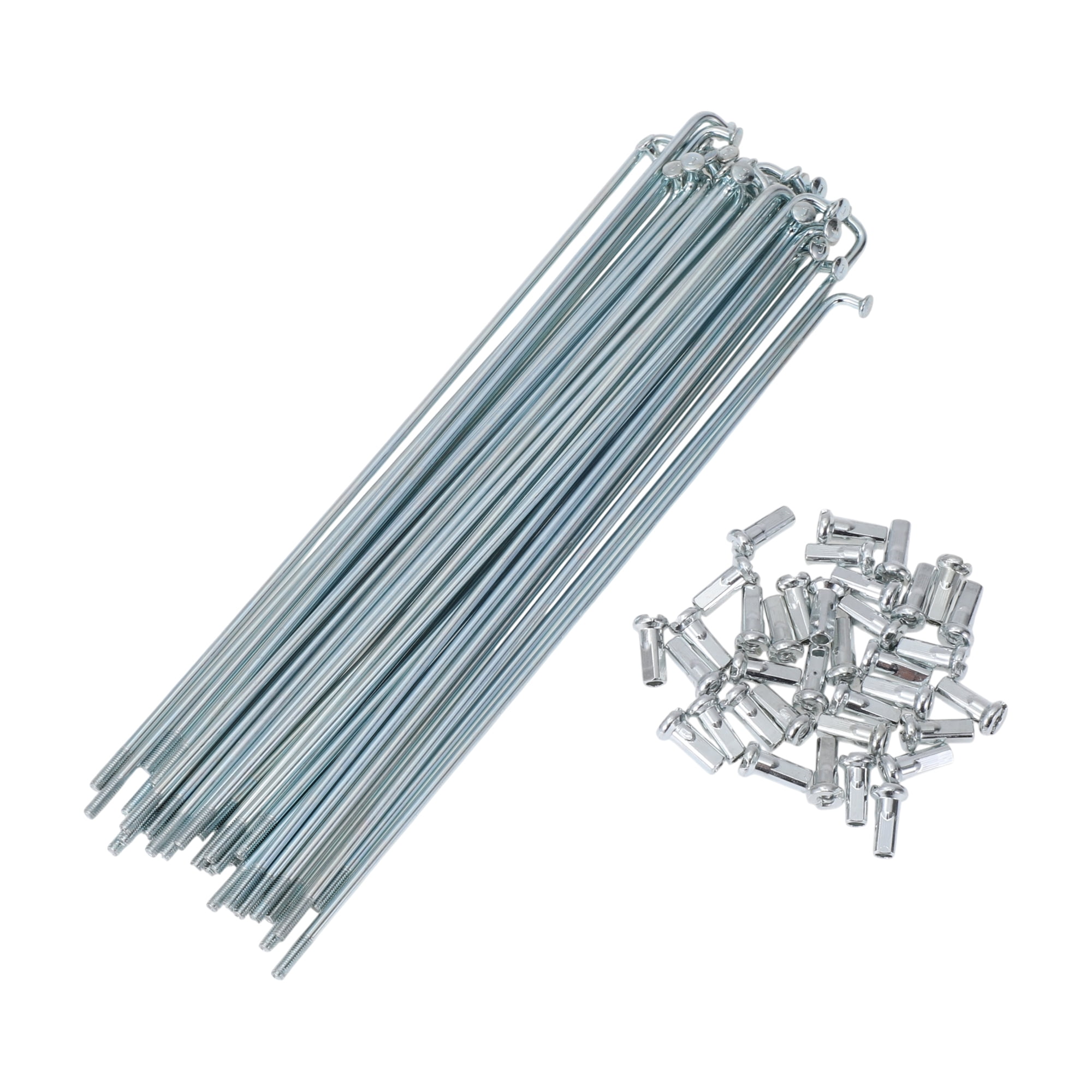 Unique Bargains 36Pcs Durable 12G Bike Wheel Spokes 45 Steel Galvanized Silver 6.65"