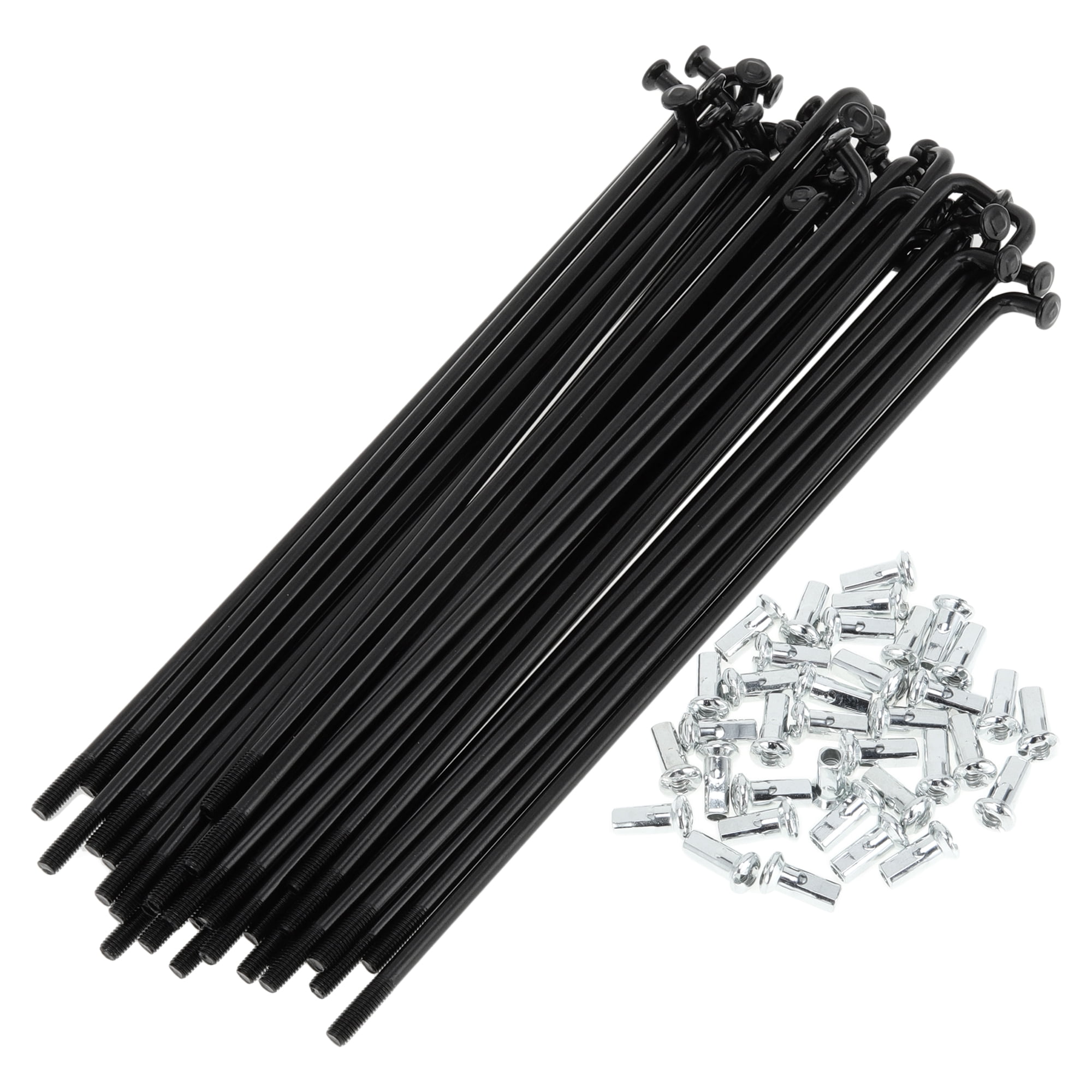 Unique Bargains 36Pcs Universal 12G Bike Wheel Spokes with Nipples Black 5.16"