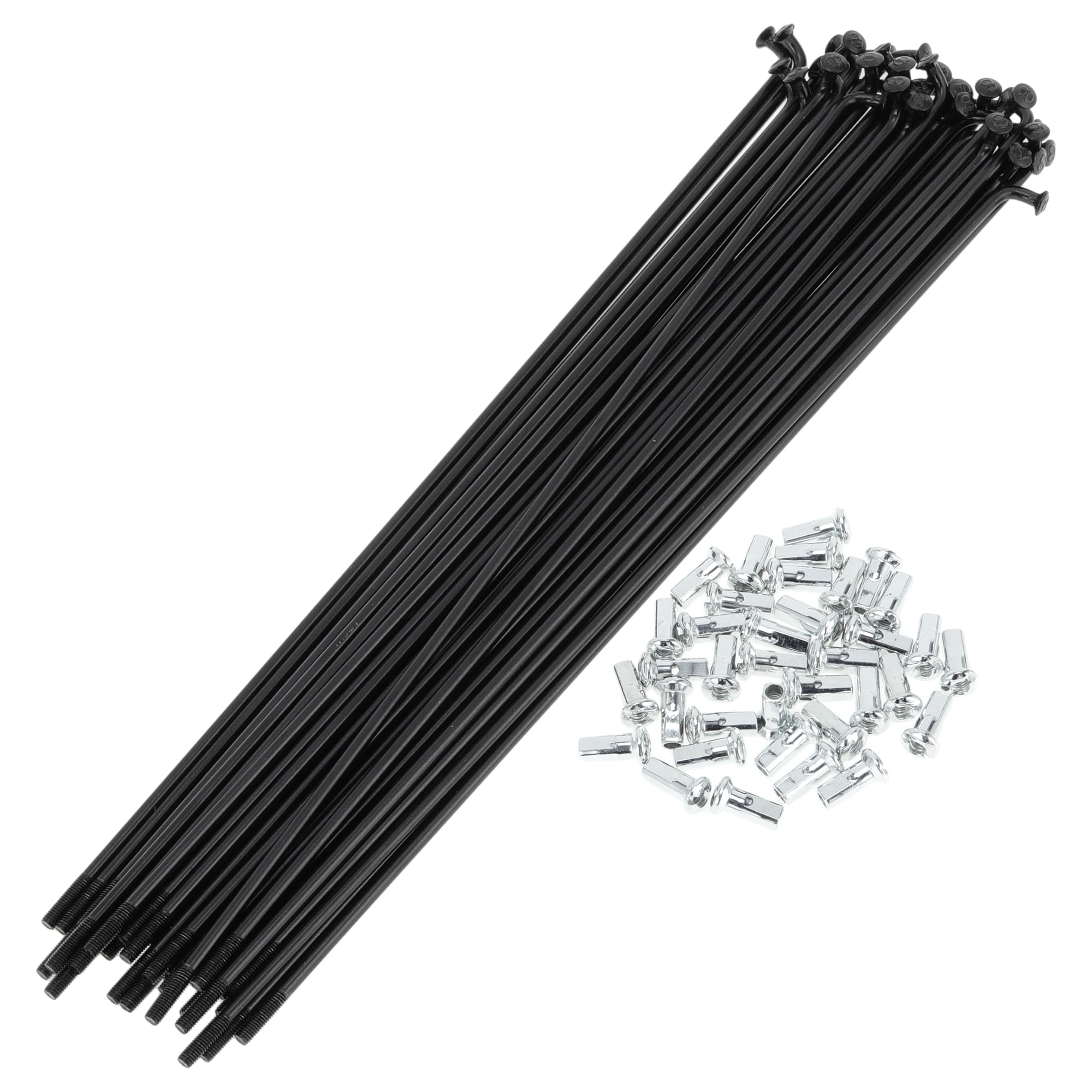 Unique Bargains 36Pcs Universal 12G Bike Wheel Spokes with Nipples Black 8.5"