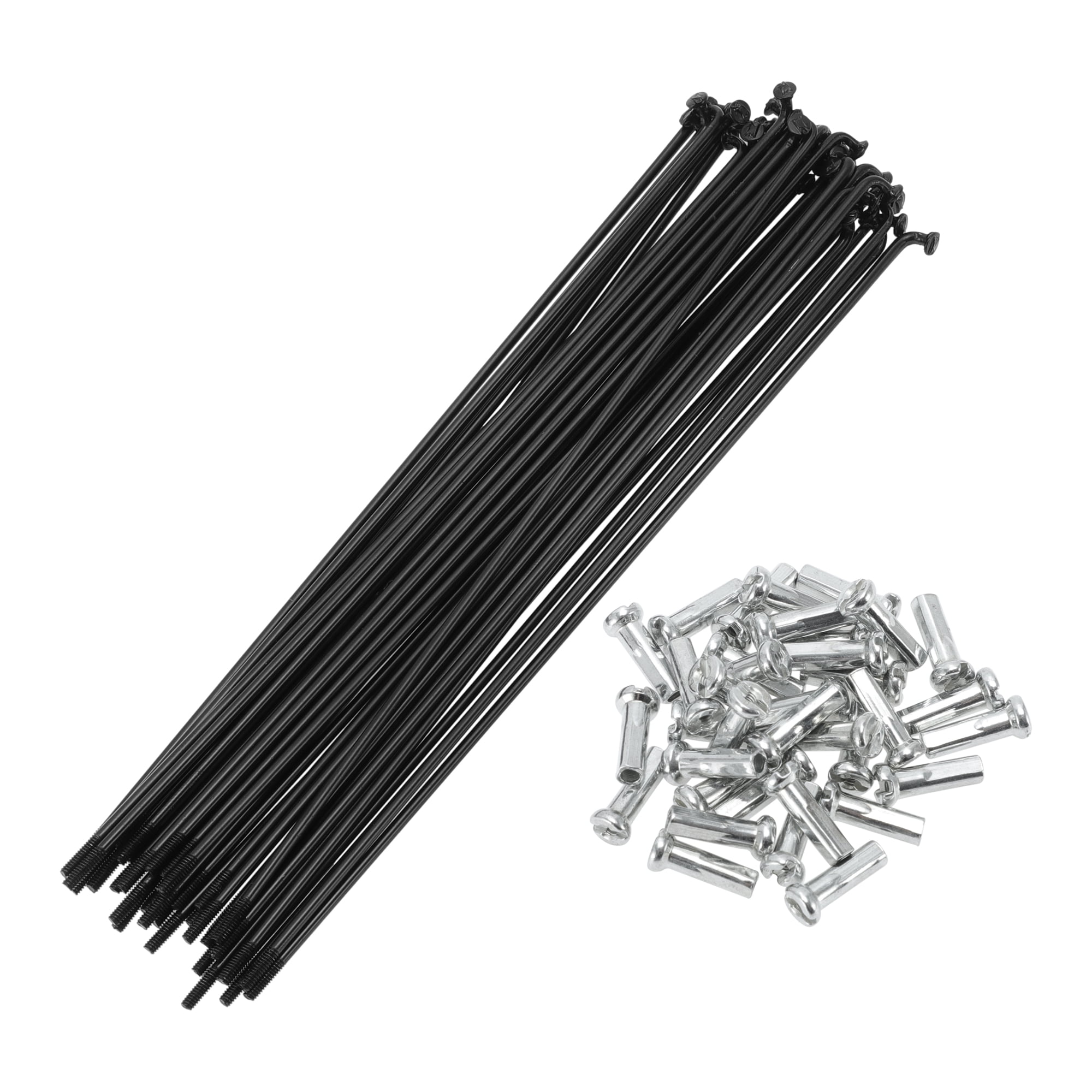 Unique Bargains 36Pcs Universal Bike Wheel Spokes 14G Carbon Steel Black 6.42"