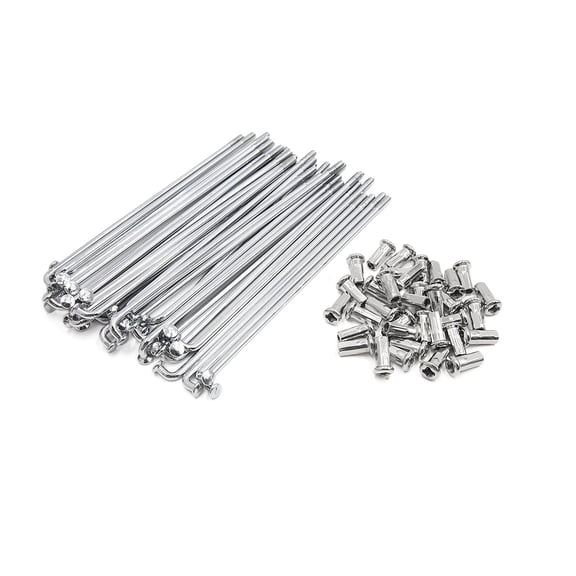 Unique Bargains 36pcs 4mm Thread Diameter 160mm Length Motorcycle Wheel Spokes w Nipples
