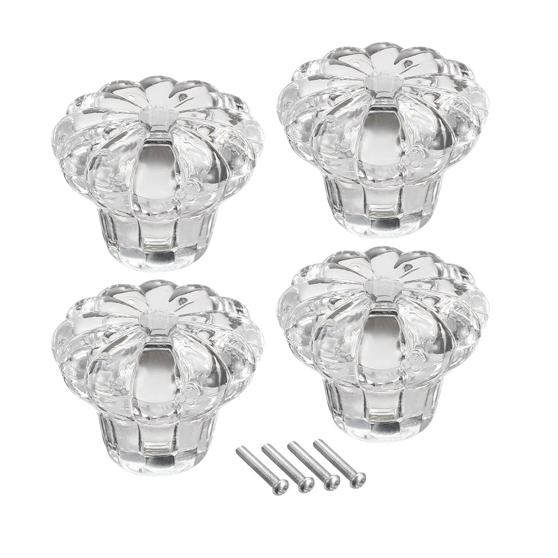 Unique Bargains 37mmx29mm Drawer Dresser Single Hole Acrylic Round Knob Pull Handle