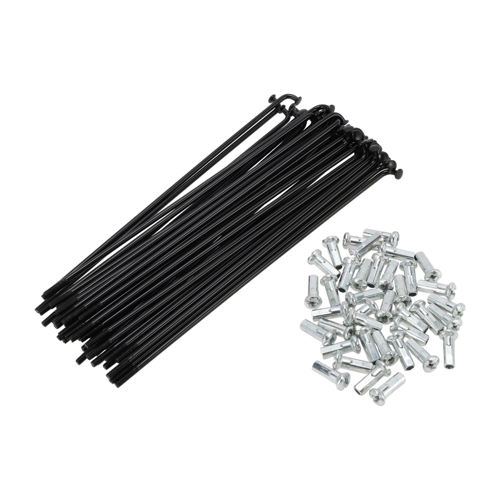 Unique Bargains 38Pcs 13G Bicycle Spokes Bike Wheel Spoke Carbon Steel Black 5.28"