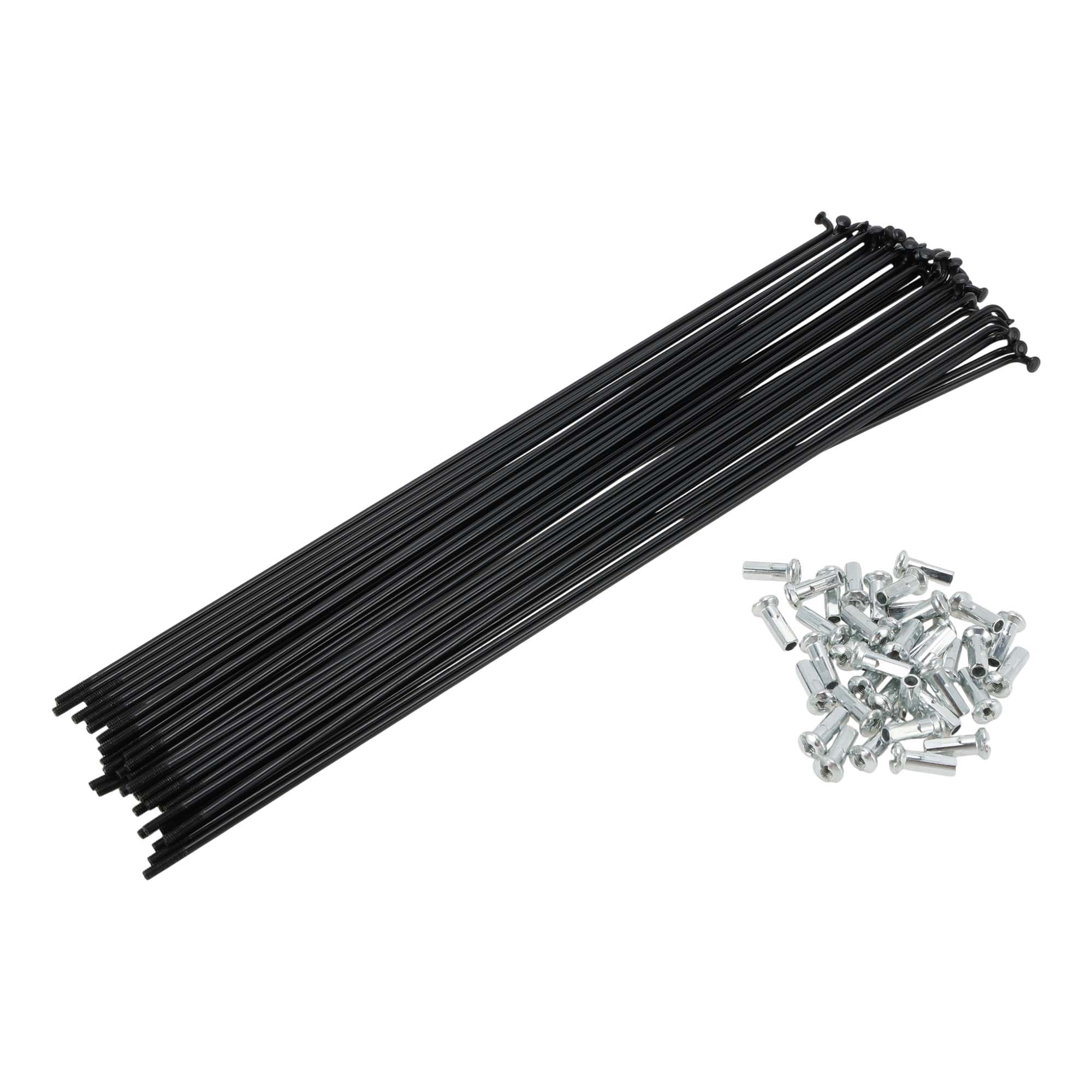 Unique Bargains 38Pcs 13G Bicycle Spokes Bike Wheel Spoke Carbon Steel Black 9.65"