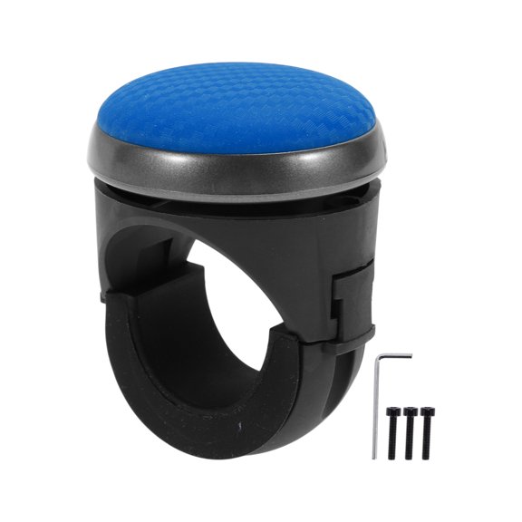 Unique Bargains 38mm Car Steering Wheel knob Carbon Fiber Texture Vehicle Steering Wheel Rotator Ball for SUV Pickup Trucks Semi-Trailers Vans Boats Blue Black 1 Set
