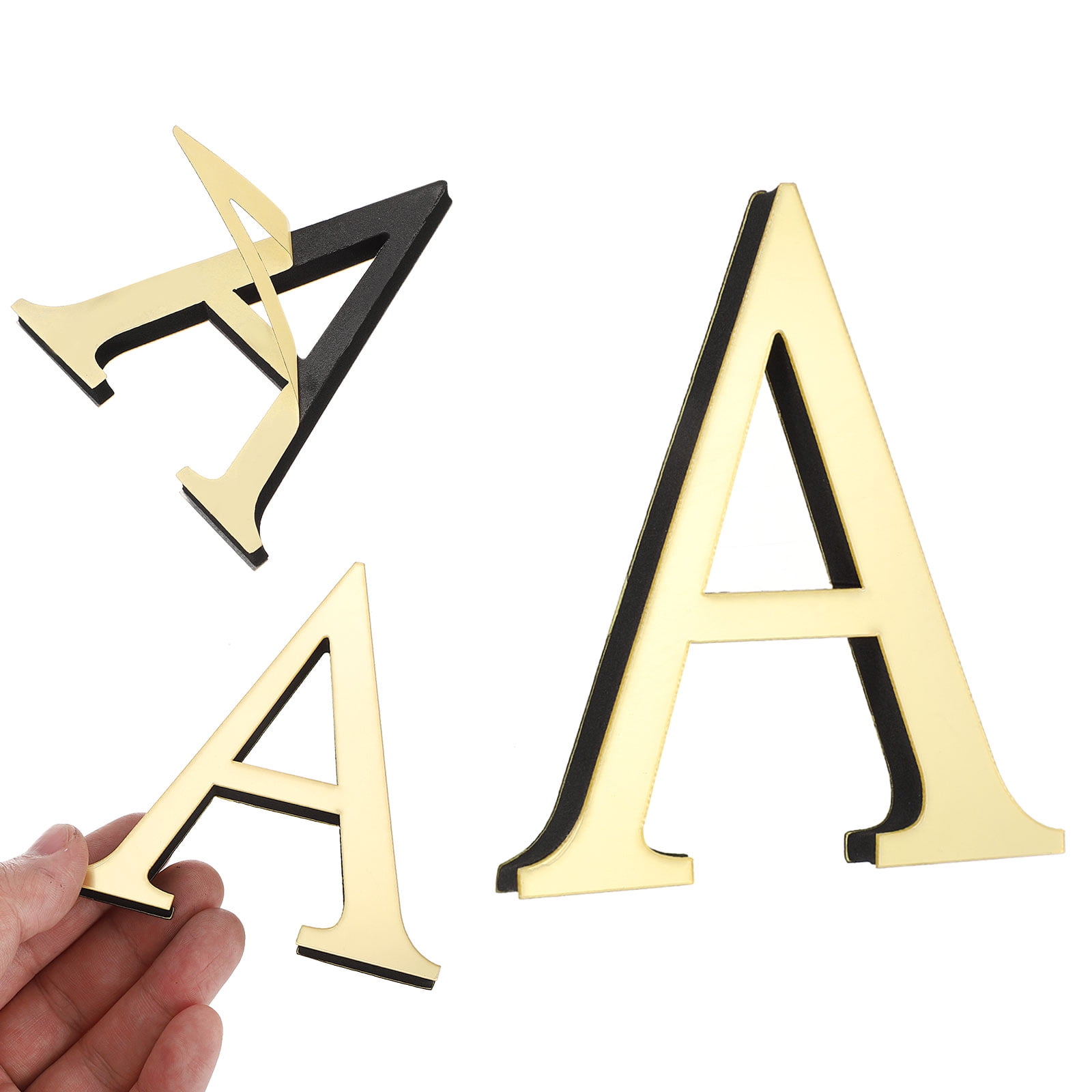 Unique Bargains 3D Alphabet Mirror Wall Stickers 3.94" x 3.94" x 0.31" Letter A