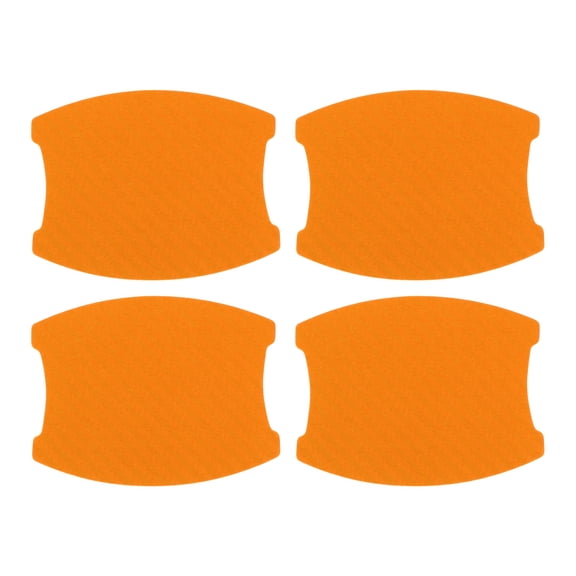 Unique Bargains 3D Car Door Handle Scratch Protector, 68x85mm Car Door Handle Protective Film Orange, 4 Pcs