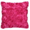 thumbnail image 1 of Unique Bargains 3D Flower Decorative Throw Pillow Cover 16" x 16" Fuchsia, 1 of 8
