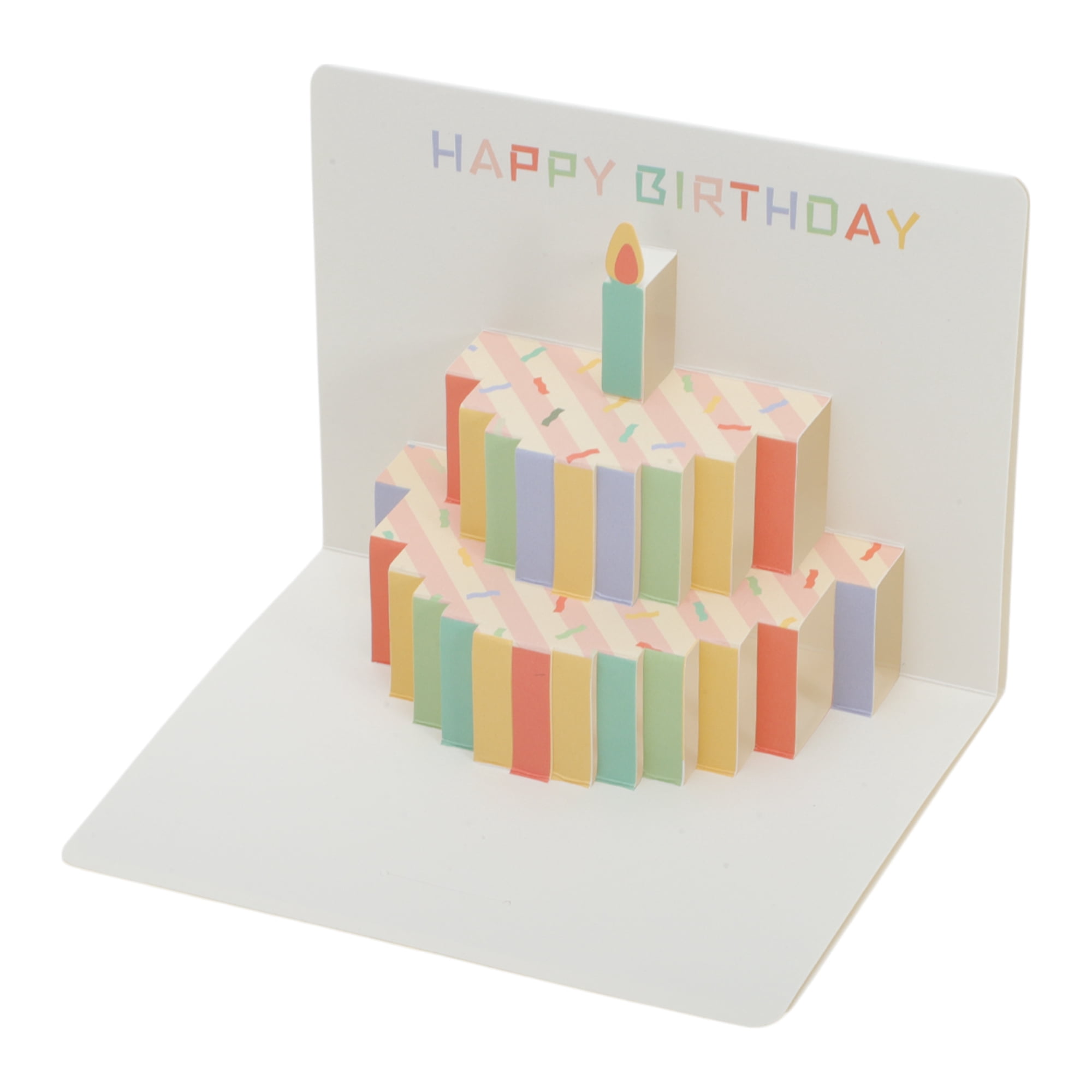 Unique Bargains 3D Heart Greeting Cards Blank Notecard for Friends Light Blue