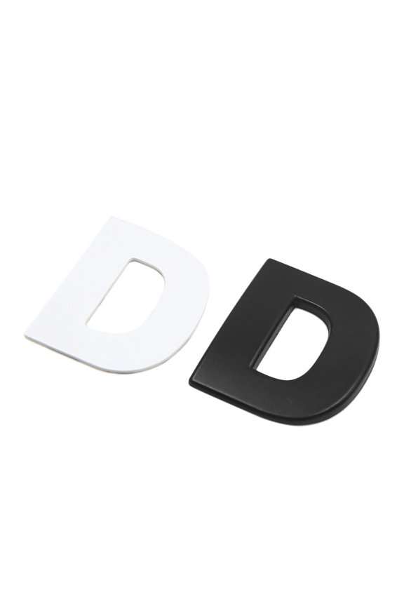 3D Metal D Letter Shaped Alphabet Sticker Car Auto Emblem Badge Decal Black