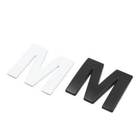 Unique Bargains 3D Metal m Letter Shaped Alphabet Sticker Car Auto Emblem Badge Decal Black