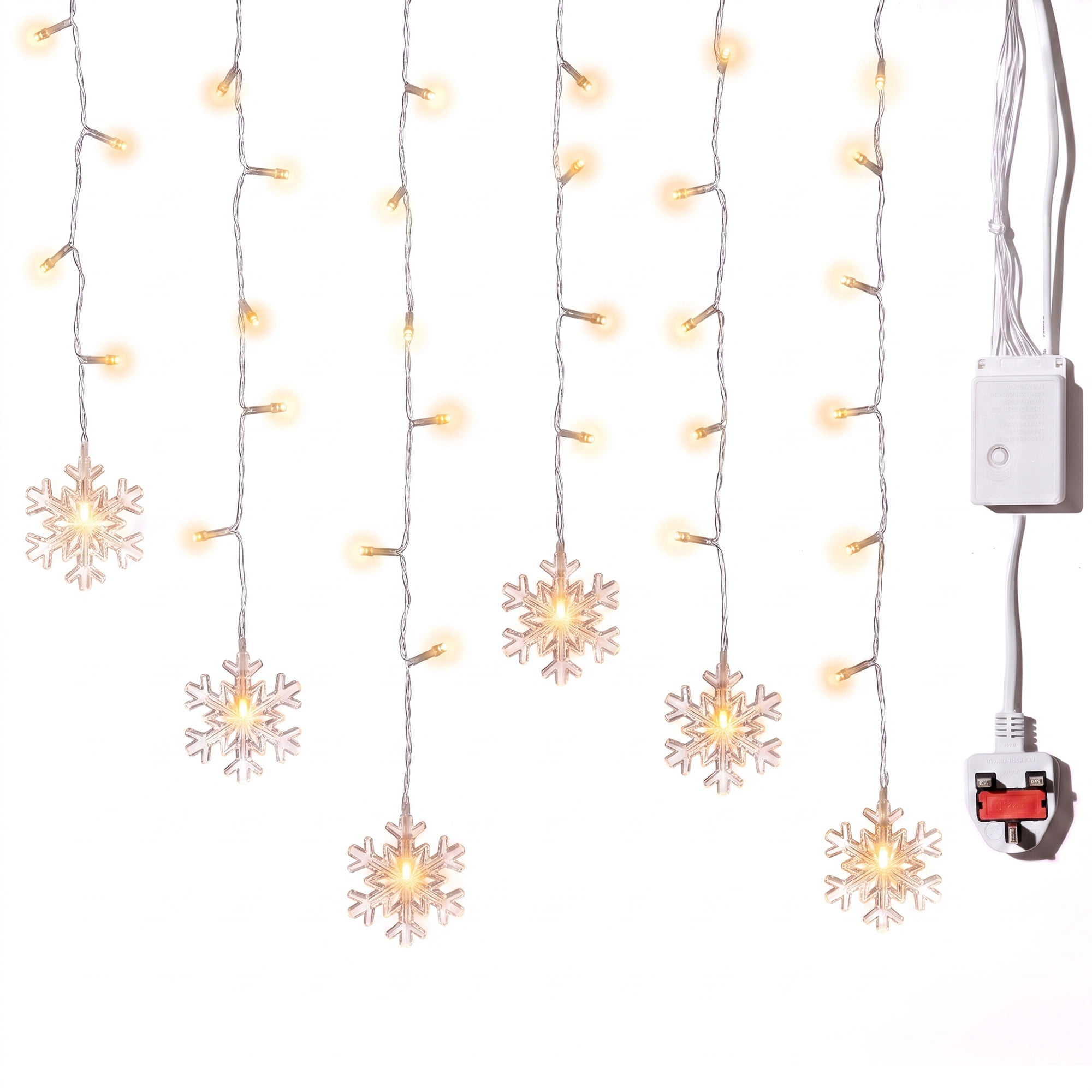 Unique Bargains Snowflake Decor Lights for Indoor 3.5 ft Warm White US Plug In Powers