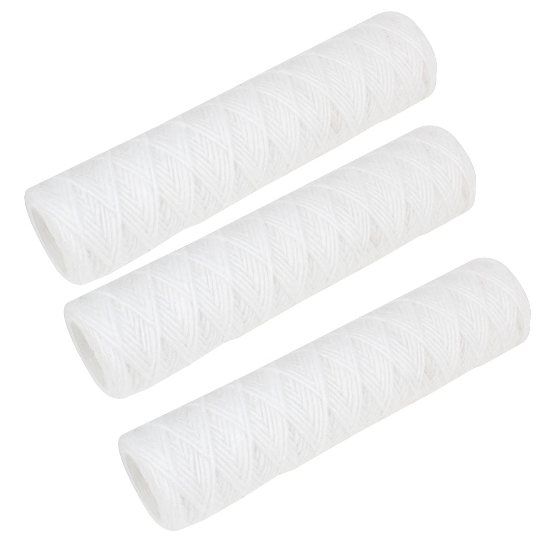 Unique Bargains 3PCS White Pump Water Sediment String Wound Filter Cartridge Replacement 10"