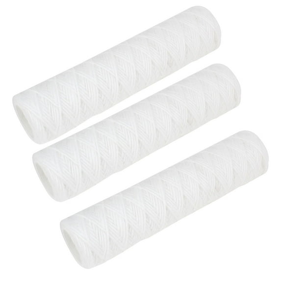 Unique Bargains 3PCS White Pump Water Sediment String Wound Filter Cartridge Replacement 10"