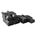 thumbnail image 1 of Unique Bargains 3Pair AC250V 10A 3P Panel Mount IEC320 C14 Socket C13 Plug Adapter Connector, 1 of 5