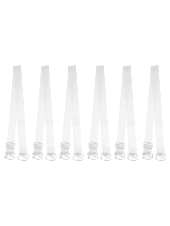 3Pairs Invisible Clear Bra Strap Adjustable Shoulder Strap ABS 18mm 15mm