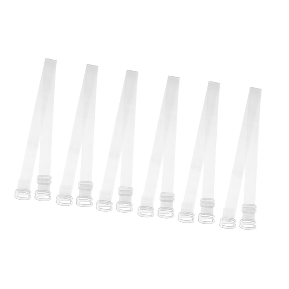 Unique Bargains 3Pairs Invisible Clear Bra Strap Adjustable Shoulder Strap ABS