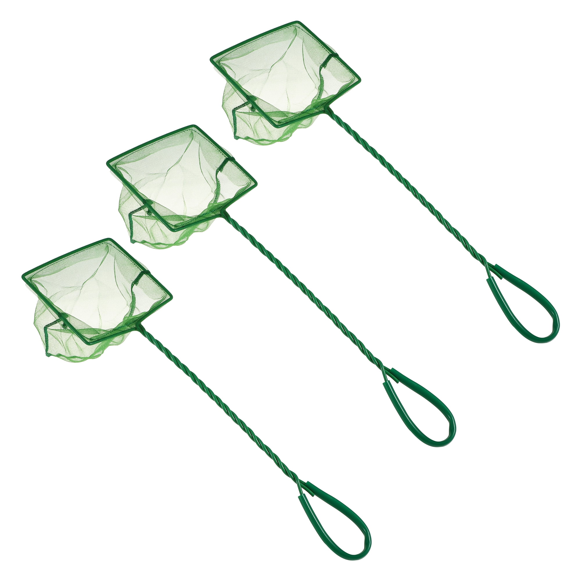 Unique Bargains 3Pcs Aquarium Fish Tank Accessories Small Fish Fine Net Green
