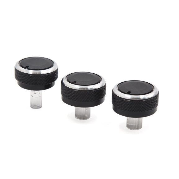 Unique Bargains 3Pcs Black Air Conditioning Heater Panel Control Switch Knob for Mazda 2