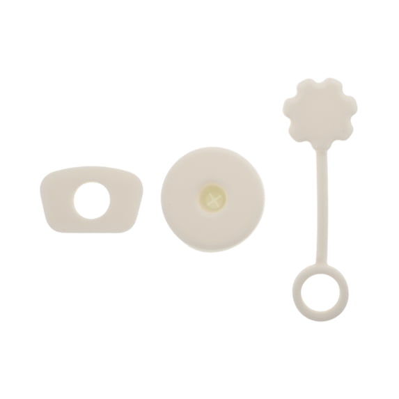 Unique Bargains 3Pcs Durable Anti-overflow Straw Cover Caps Beige