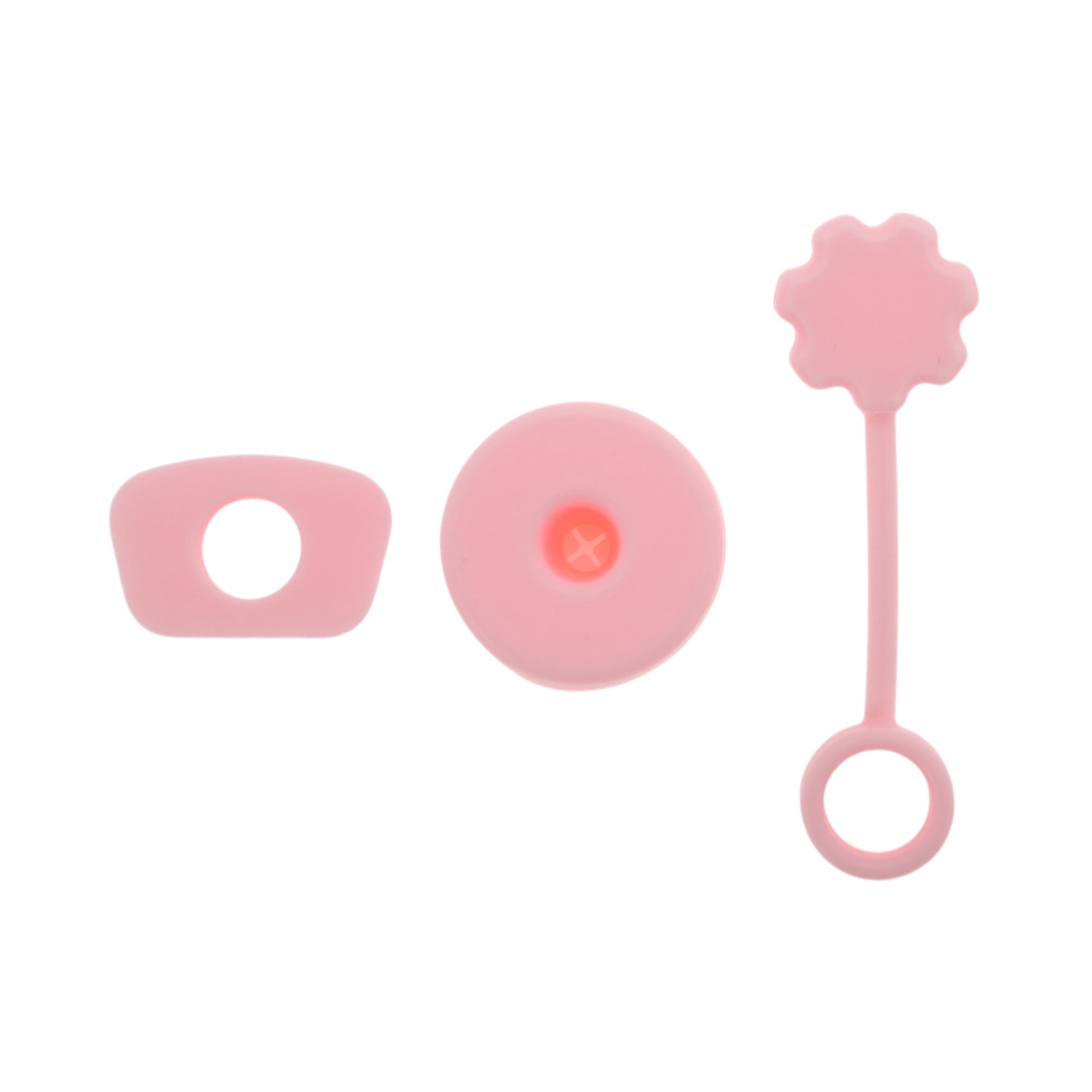 Unique Bargains 3Pcs Durable Anti-overflow Straw Cover Caps Pink