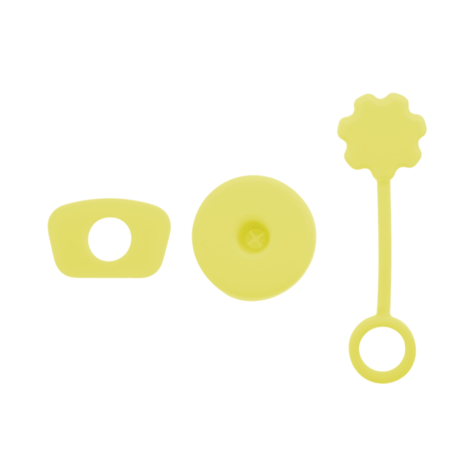 Unique Bargains 3Pcs Durable Anti-overflow Straw Cover Caps Yellow
