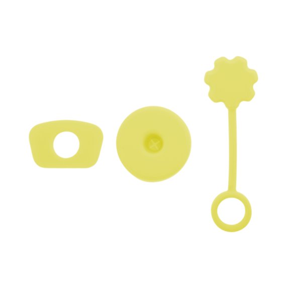 Unique Bargains 3Pcs Durable Anti-overflow Straw Cover Caps Yellow