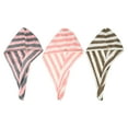 thumbnail image 1 of Unique Bargains 3Pcs Hair Drying Towel Dry Cap Lightweight Strong Absorbent for After Bath Drying Hair Pink White Brown, 1 of 7