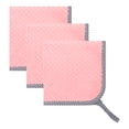 thumbnail image 1 of Unique Bargains 3Pcs Hanging Microfiber Reusable Kitchen Dish Cloths Pink 10" x 10", 1 of 8