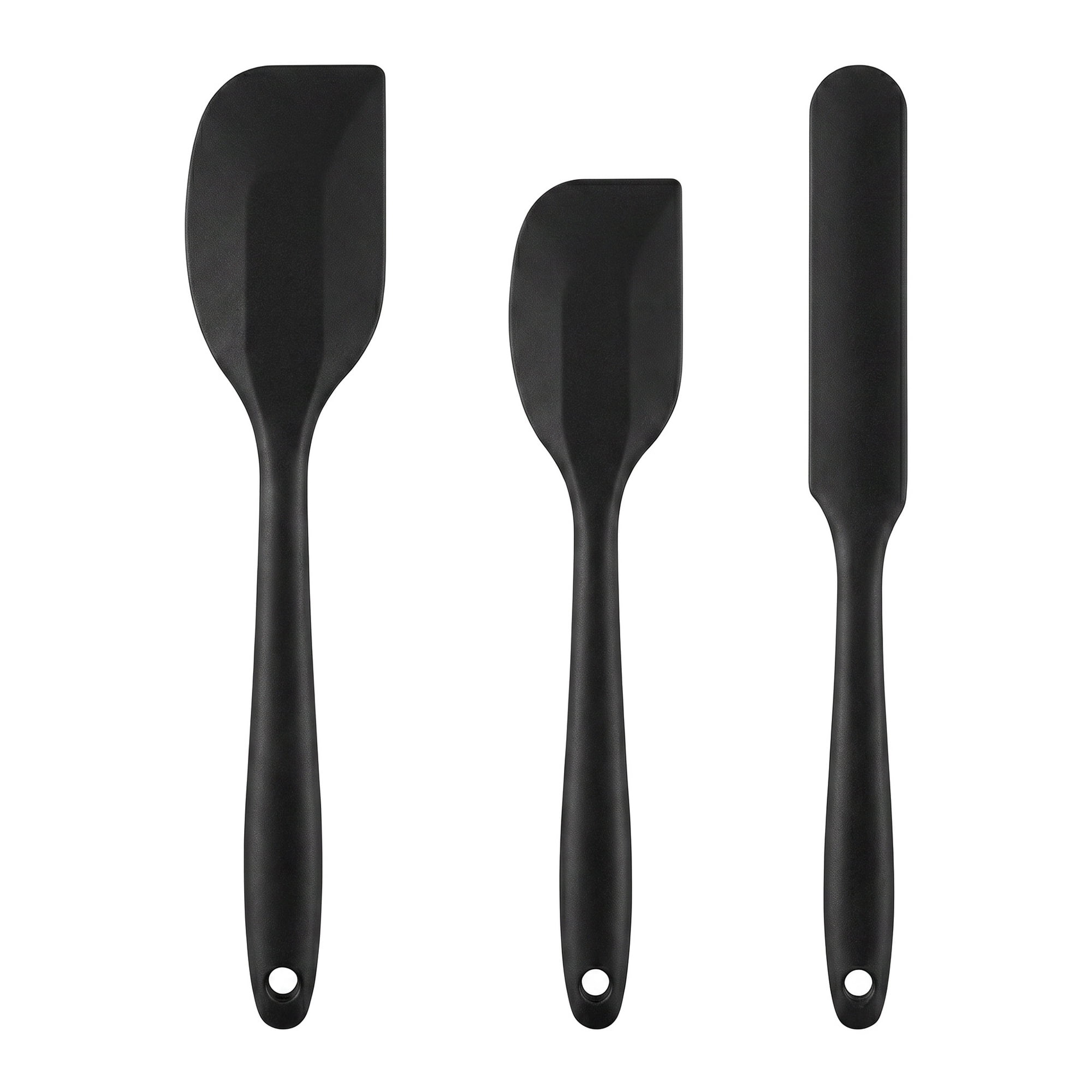 Unique Bargains 3Pcs Heat-Resistant Cooking Utensils Kitchen Spatula Set Black