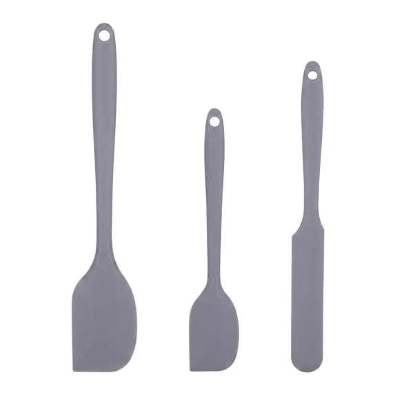 Unique Bargains 3Pcs Heat-Resistant Cooking Utensils Kitchen Spatula Set Gray