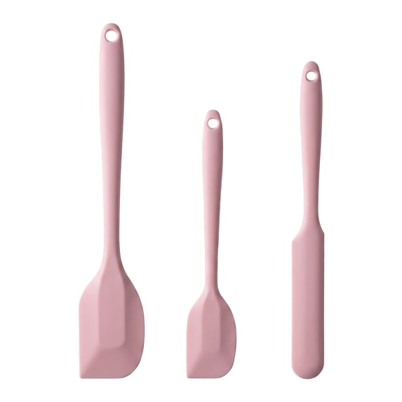Unique Bargains 3Pcs Heat-Resistant Cooking Utensils Kitchen Spatula Set Pink