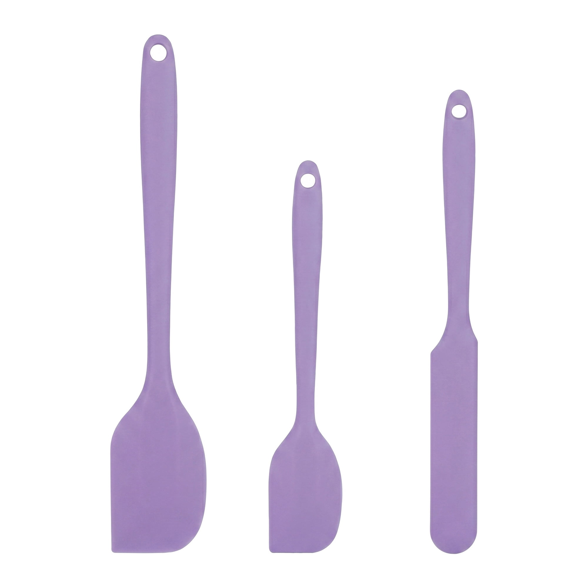 Unique Bargains 3Pcs Heat-Resistant Cooking Utensils Kitchen Spatula Set Purple