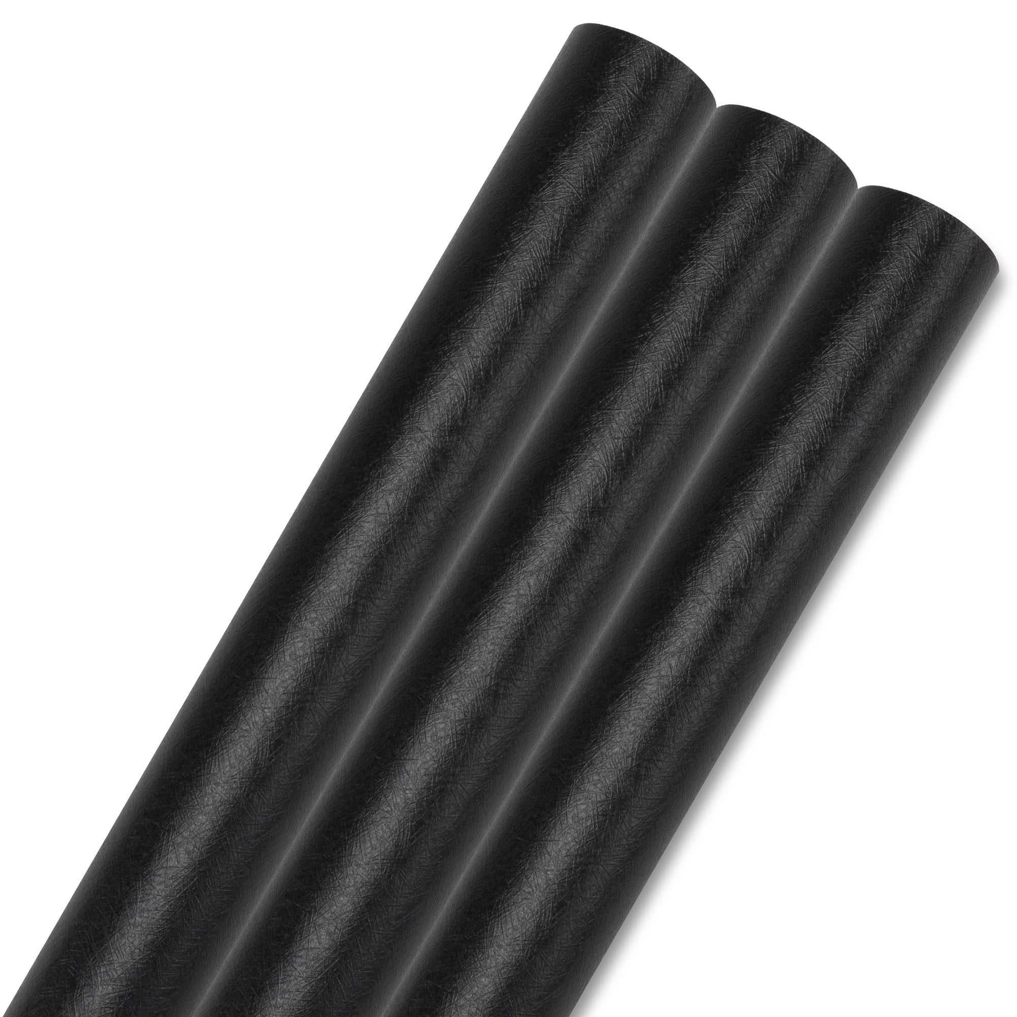Unique Bargains 3Pcs Heavyweight Matte Gift Wrapping Paper Black 27.6" x 19.7"
