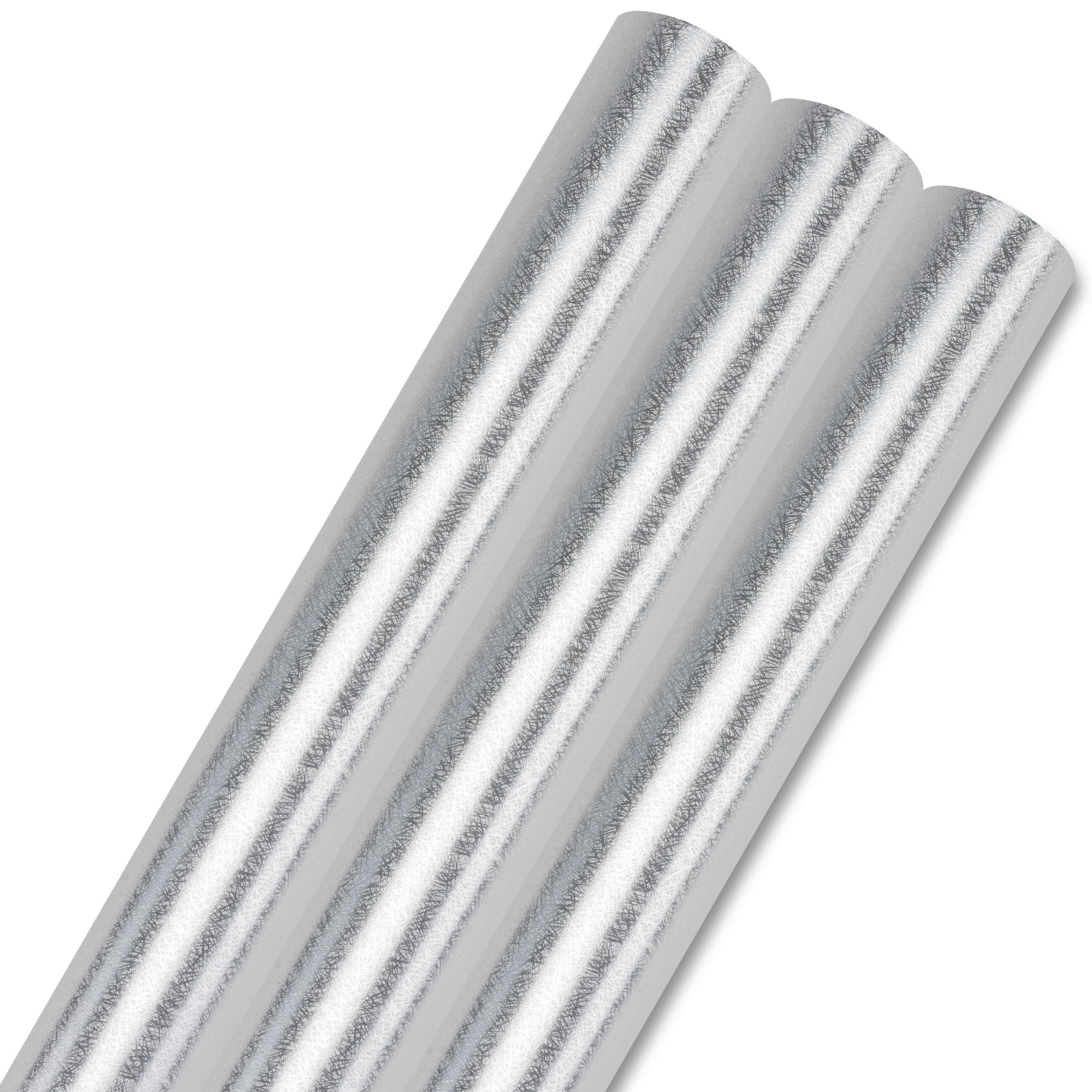 Unique Bargains 3Pcs Heavyweight Matte Gift Wrapping Paper Silver 39.4" x 27.6"