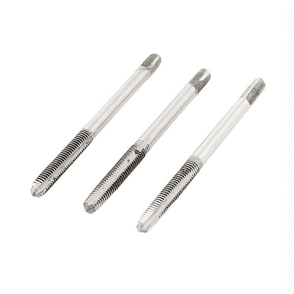 Unique Bargains 3Pcs M3 x 0.5mm HSS 3 Flutes Straight Metric Thread Plug Taper Hand Taps