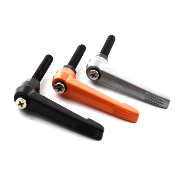 Unique Bargains 3Pcs M8x50mm Male Thread 75mm Long Clamping Lever Adjustable Handle Knob