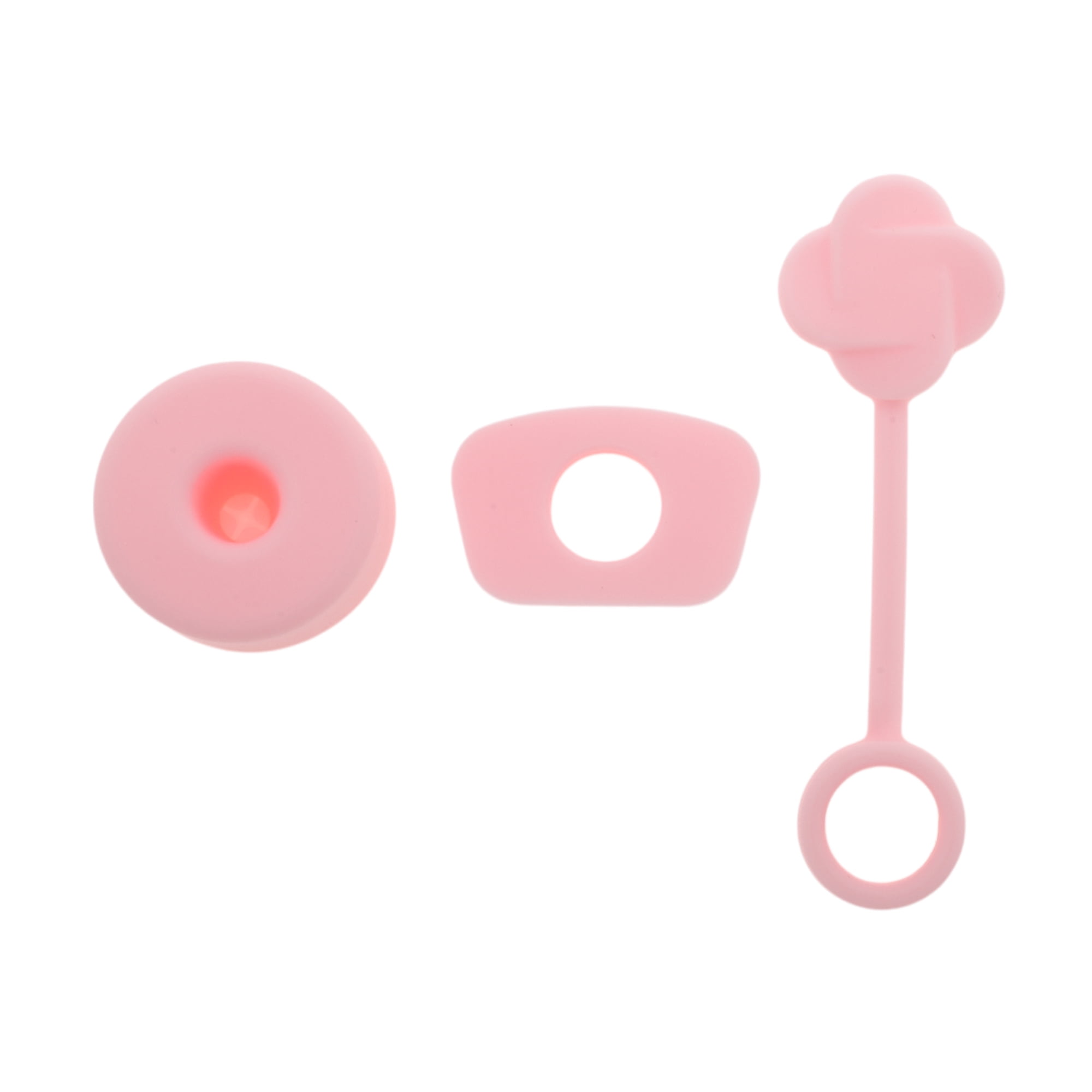 Unique Bargains 3Pcs Protective Anti-Overflow Straw Cover Caps Accessory Pink