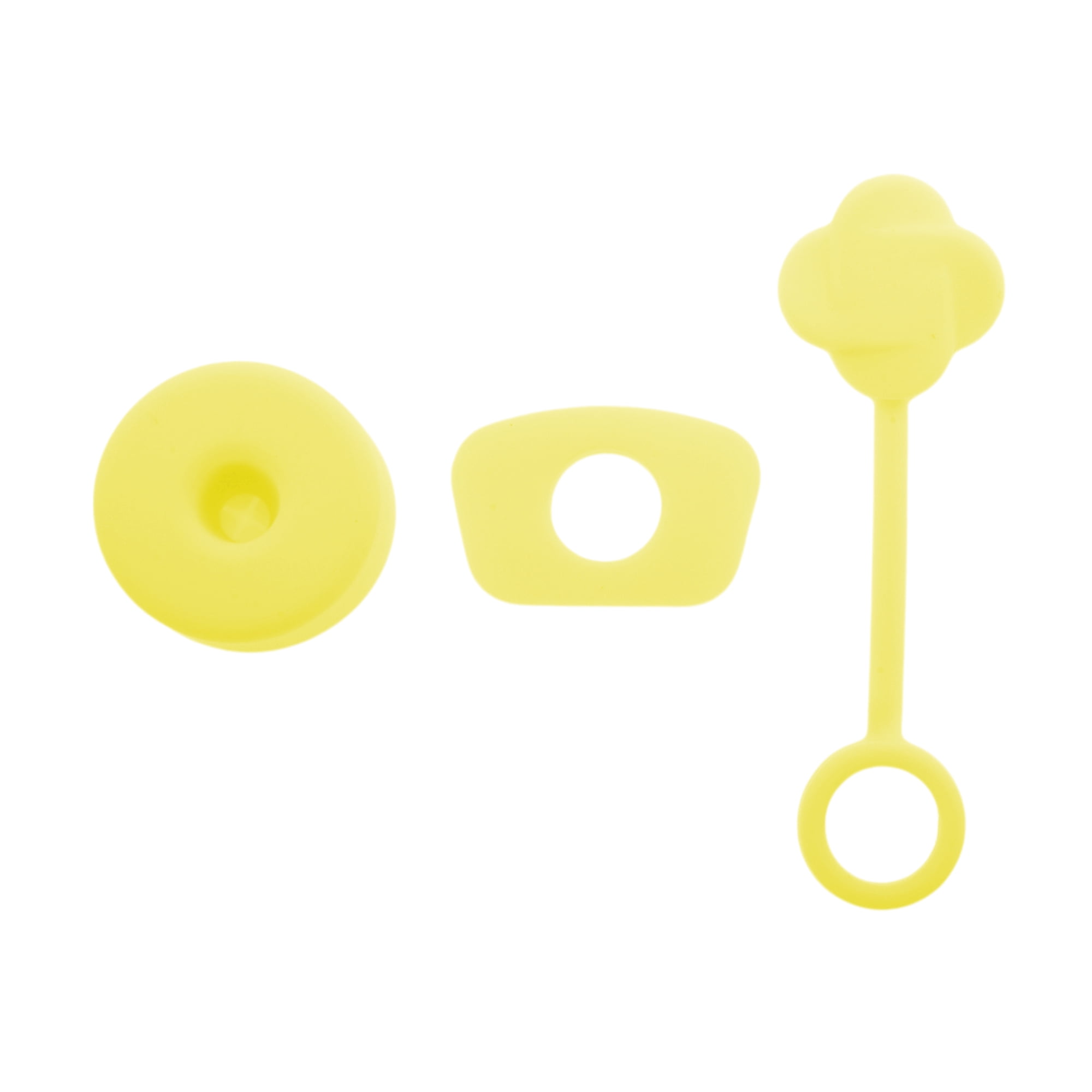 Unique Bargains 3Pcs Protective Anti-Overflow Straw Cover Caps Accessory Yellow